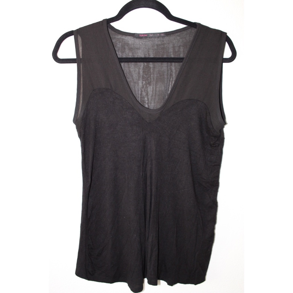 💗Sheer Black Tank Top